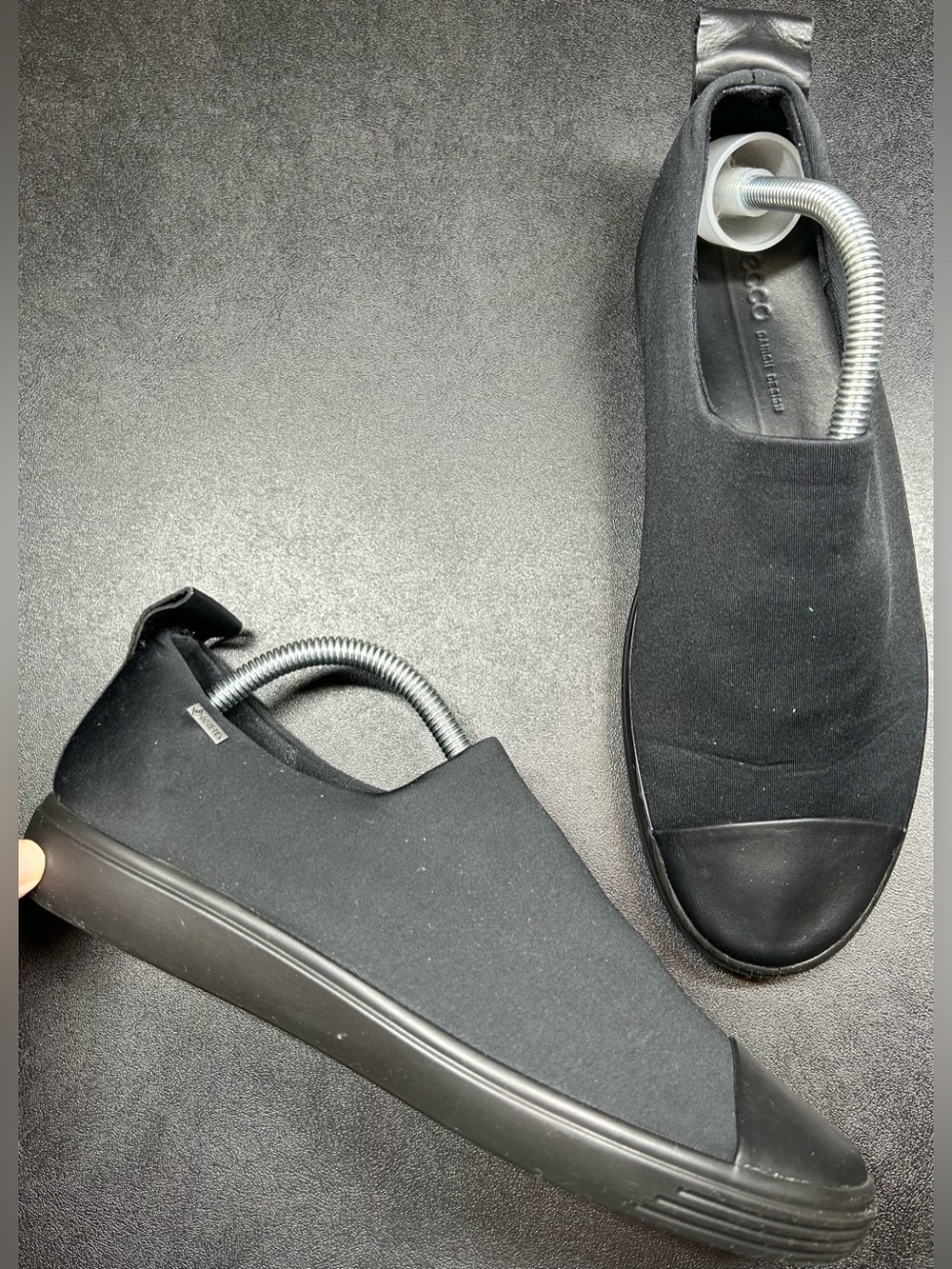 ECCO Women’s Size 10.5 US 41 EU Soft 7 GTX Gore Tex Slip On Black Casual Shoes